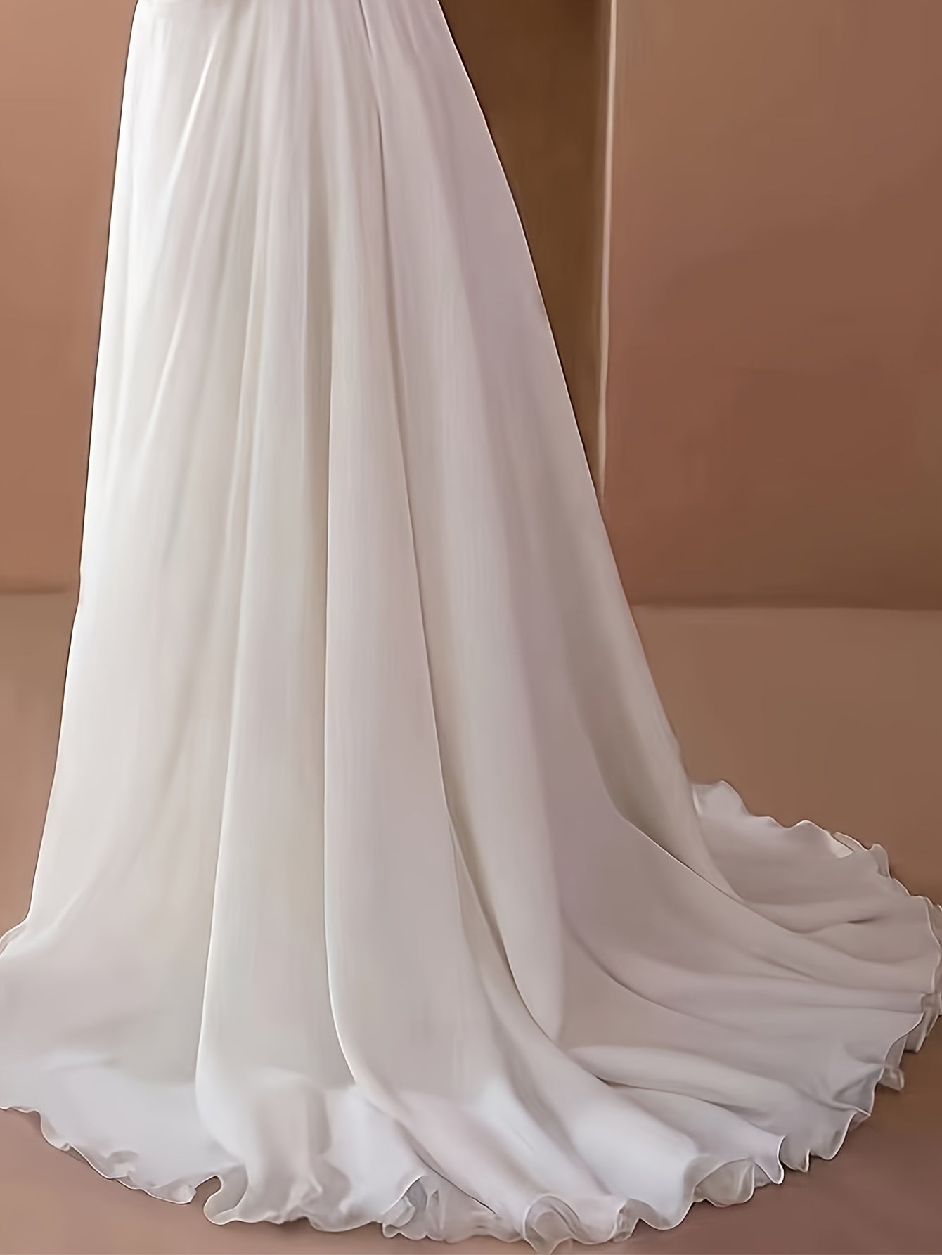 Off Shoulder White Gown, Elegant Solid Ruched Mopping High Waist Flowing Skirt