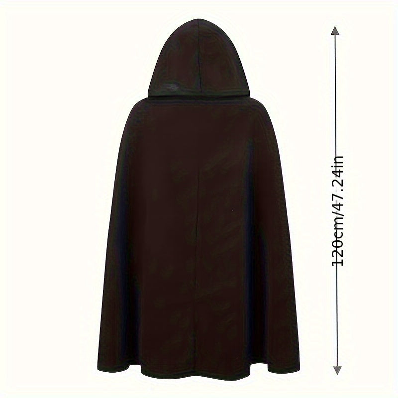 Medieval Renaissance Hooded Dark Rogue Cloak