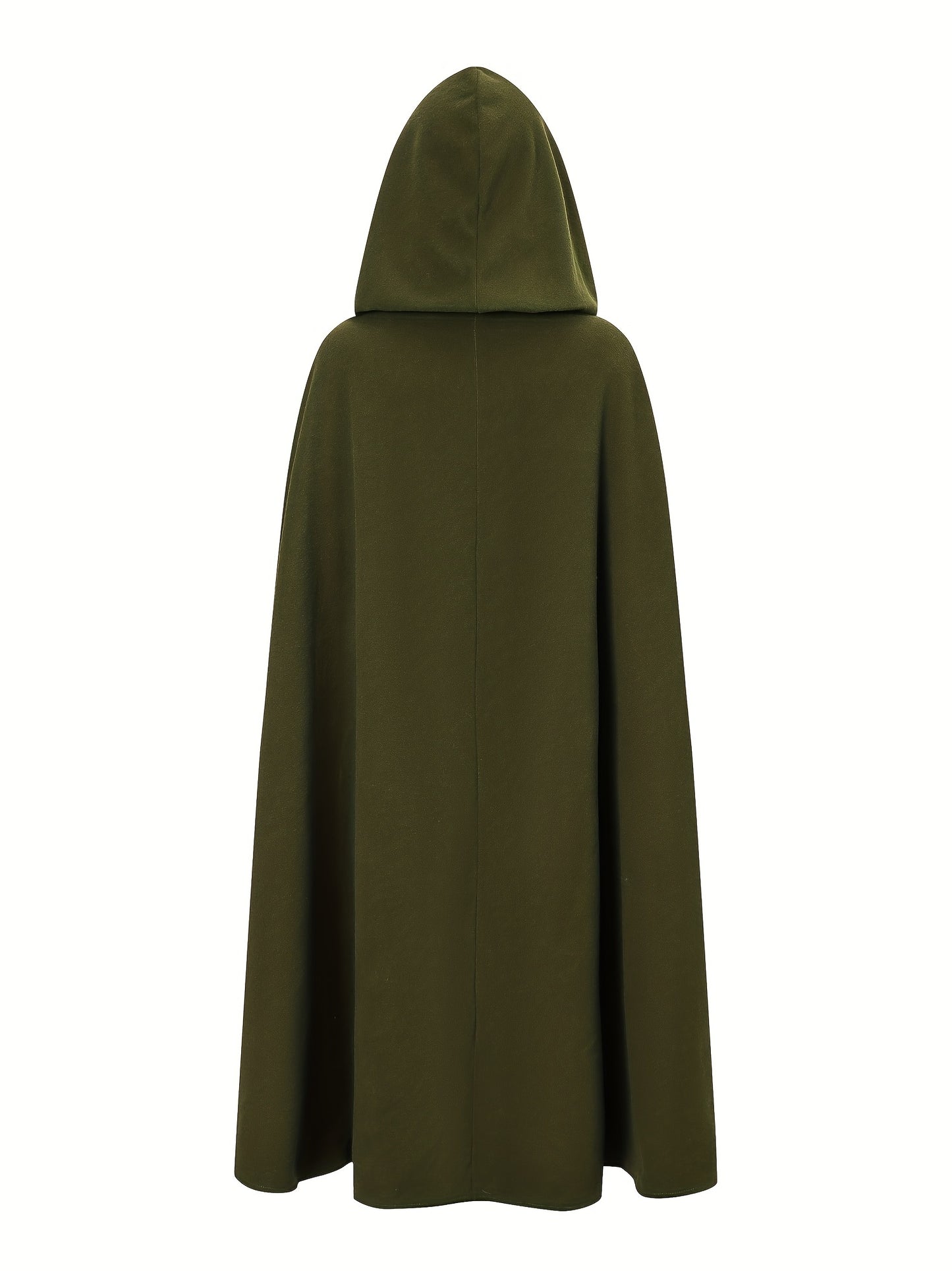 Renaissance Gothic Hooded Cloak: Solid Asymmetrical Hooded Cloak