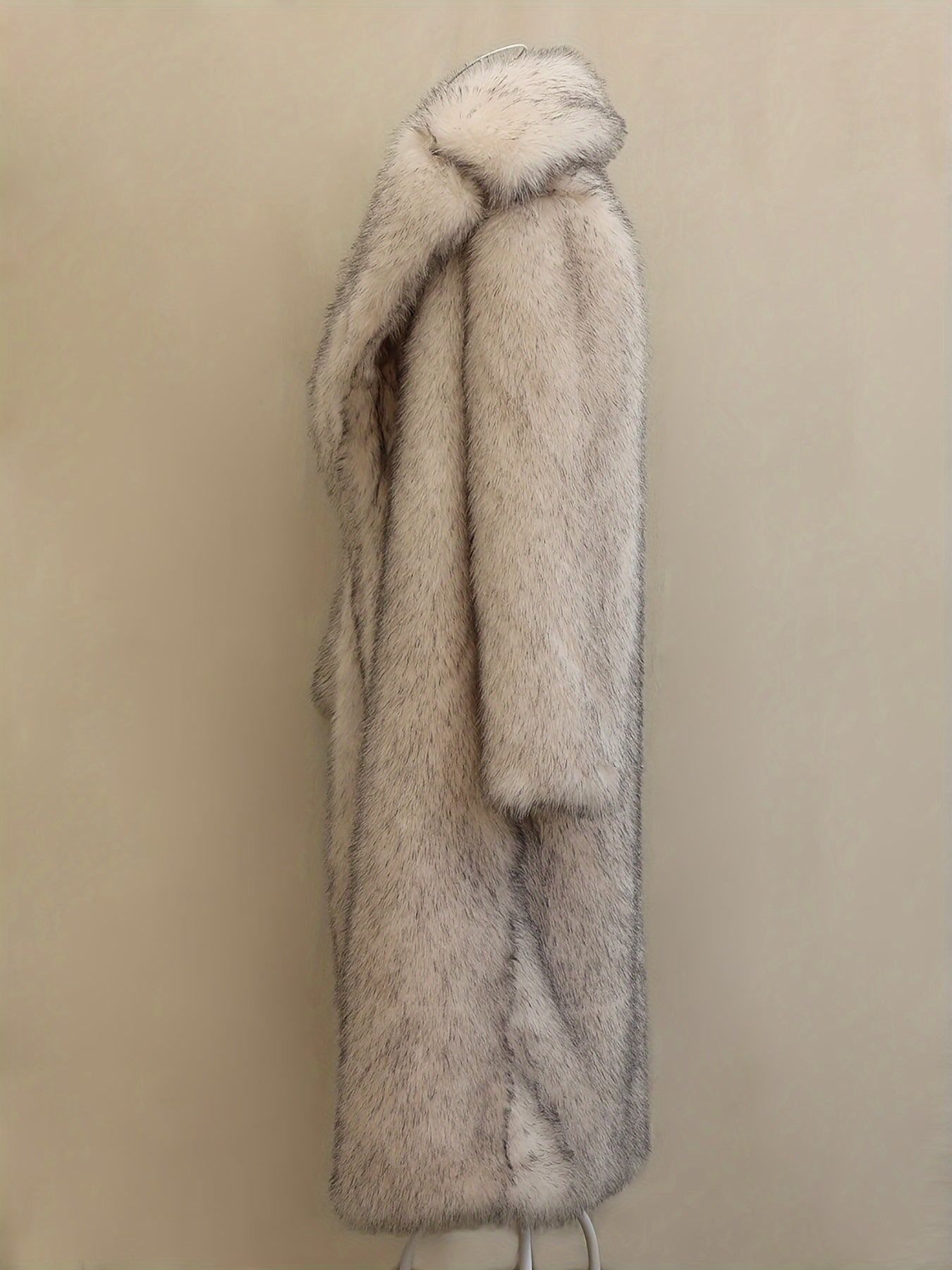 Jon Snow or Ken's Faux Fur Long Overcoat for Winter Parties and Events