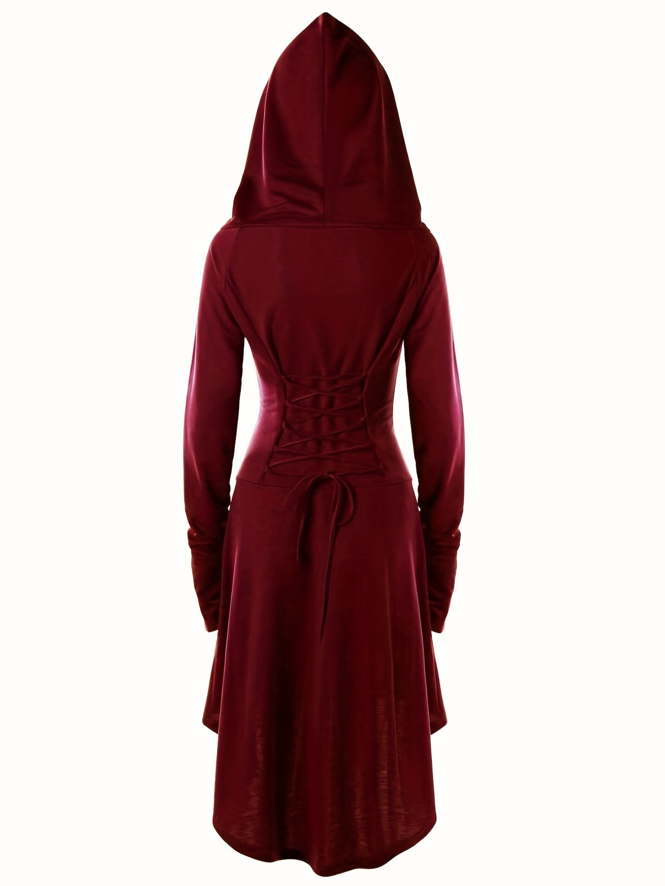 Assassins Hooded Dress – Asymmetrical & Casual, Flattering Corset Lacing