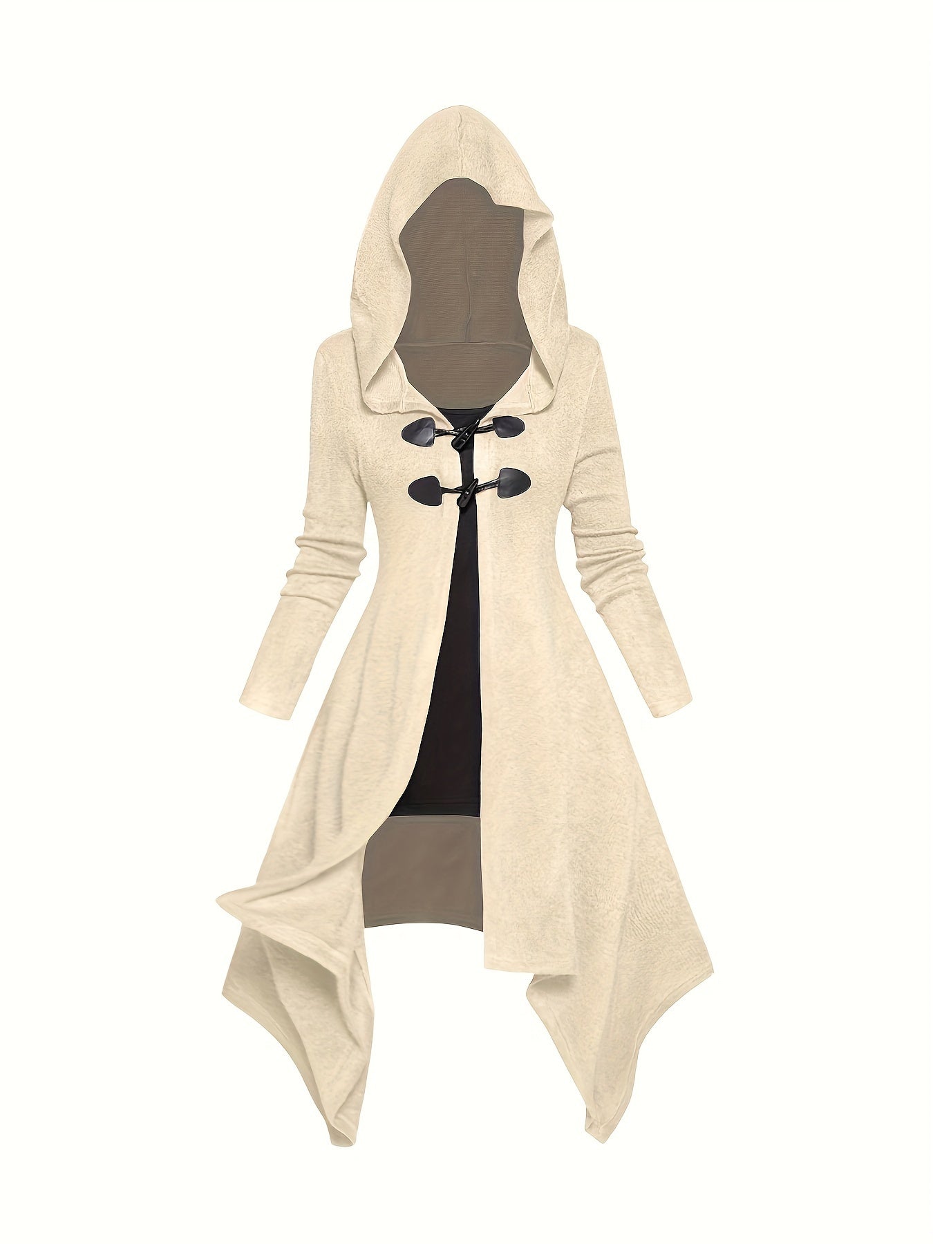 Color Block Hooded Dress: Casual Asymmetric Hem, Fall/Winter Style