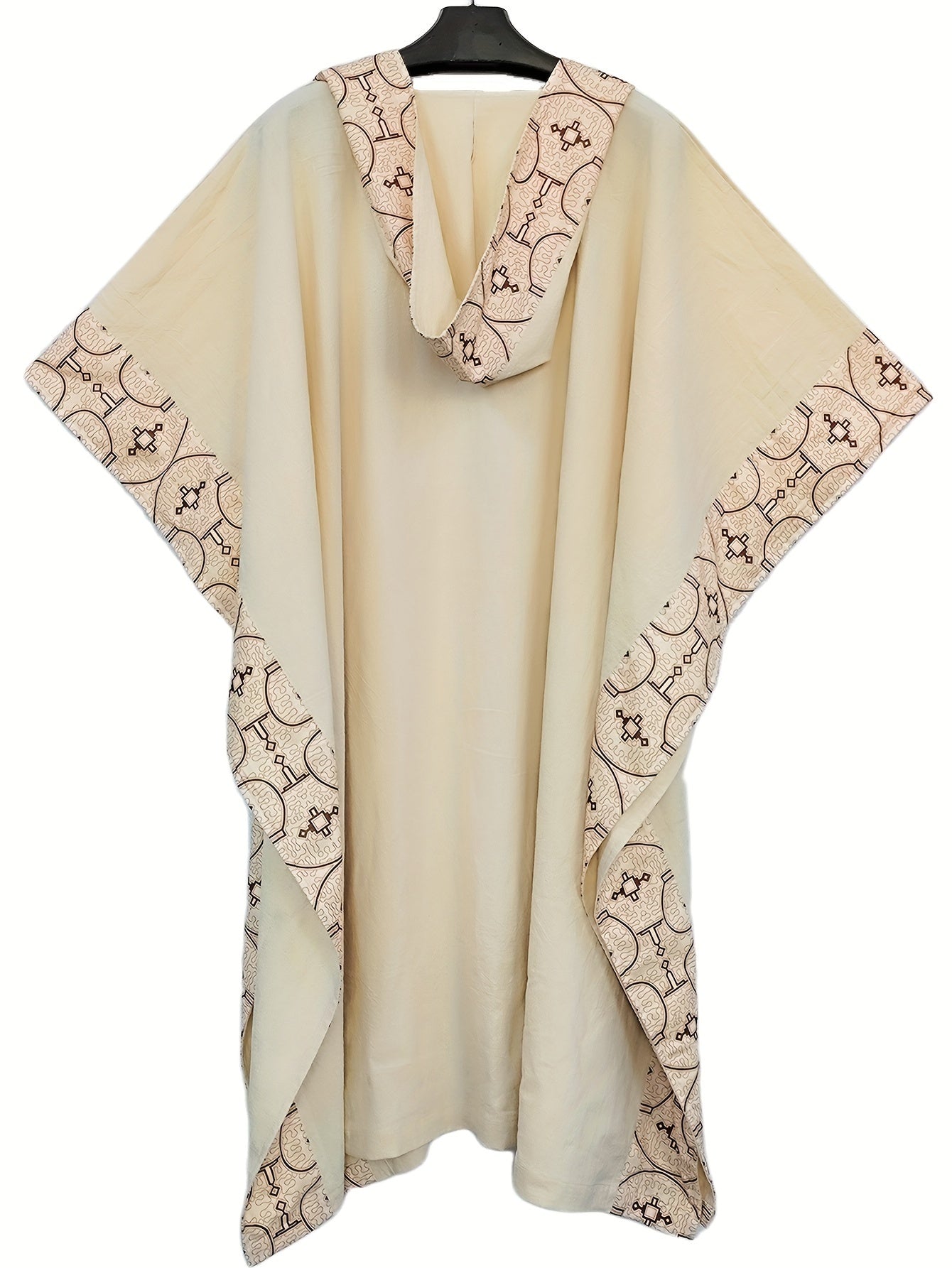 Cotton Blend Hooded Cape Robe, Ancient Prophet Look! Fool the Masses!