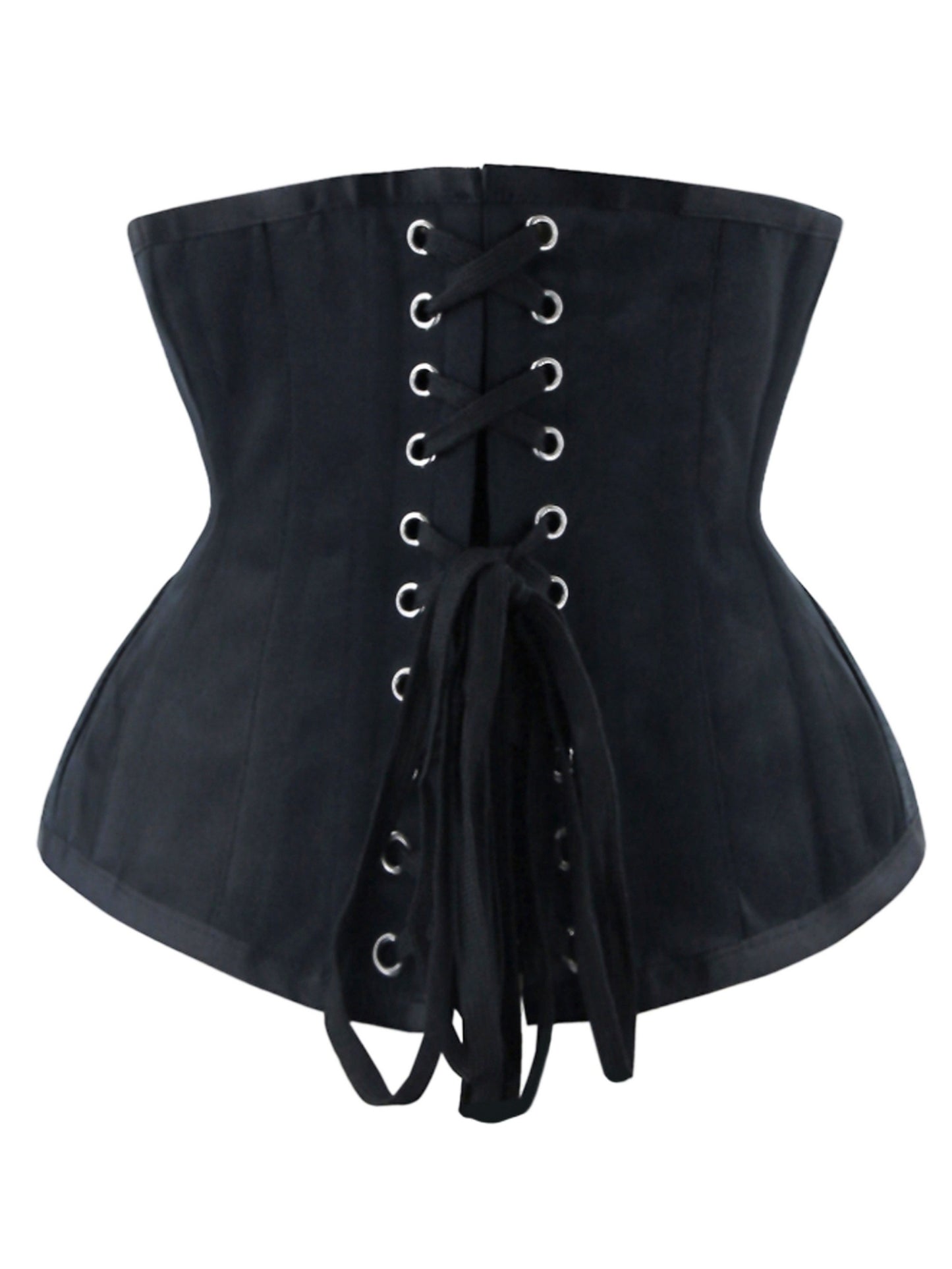 Historic-Inspired Jacquard Strapless Bustier, Simple Lace Up Corset