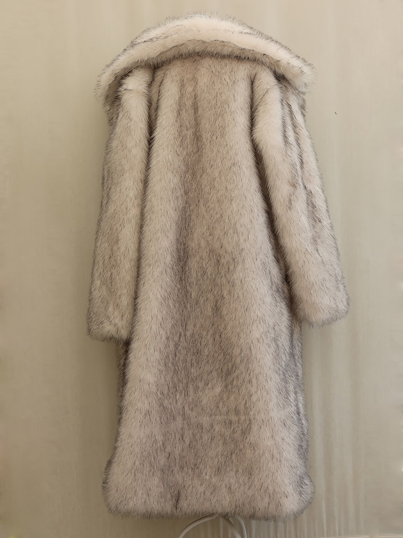 Jon Snow or Ken's Faux Fur Long Overcoat for Winter Parties and Events