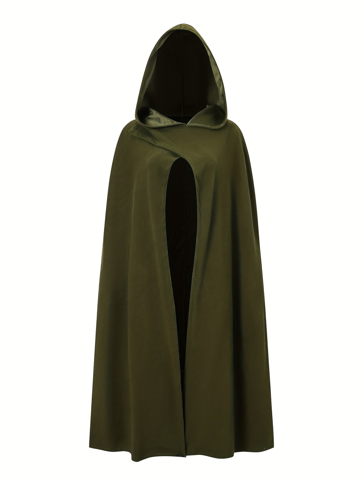 Renaissance Gothic Hooded Cloak: Solid Asymmetrical Hooded Cloak