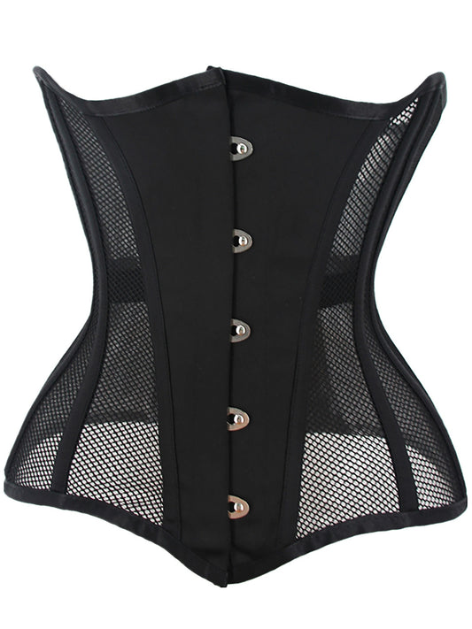 Breathable Strapless Corset with Mesh Detail & High Support Body Shaper